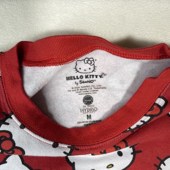 EUC- Sanrio Hello Kitty Red Pullover Sweatshirt Women’s Medium - Picture 3 of 7